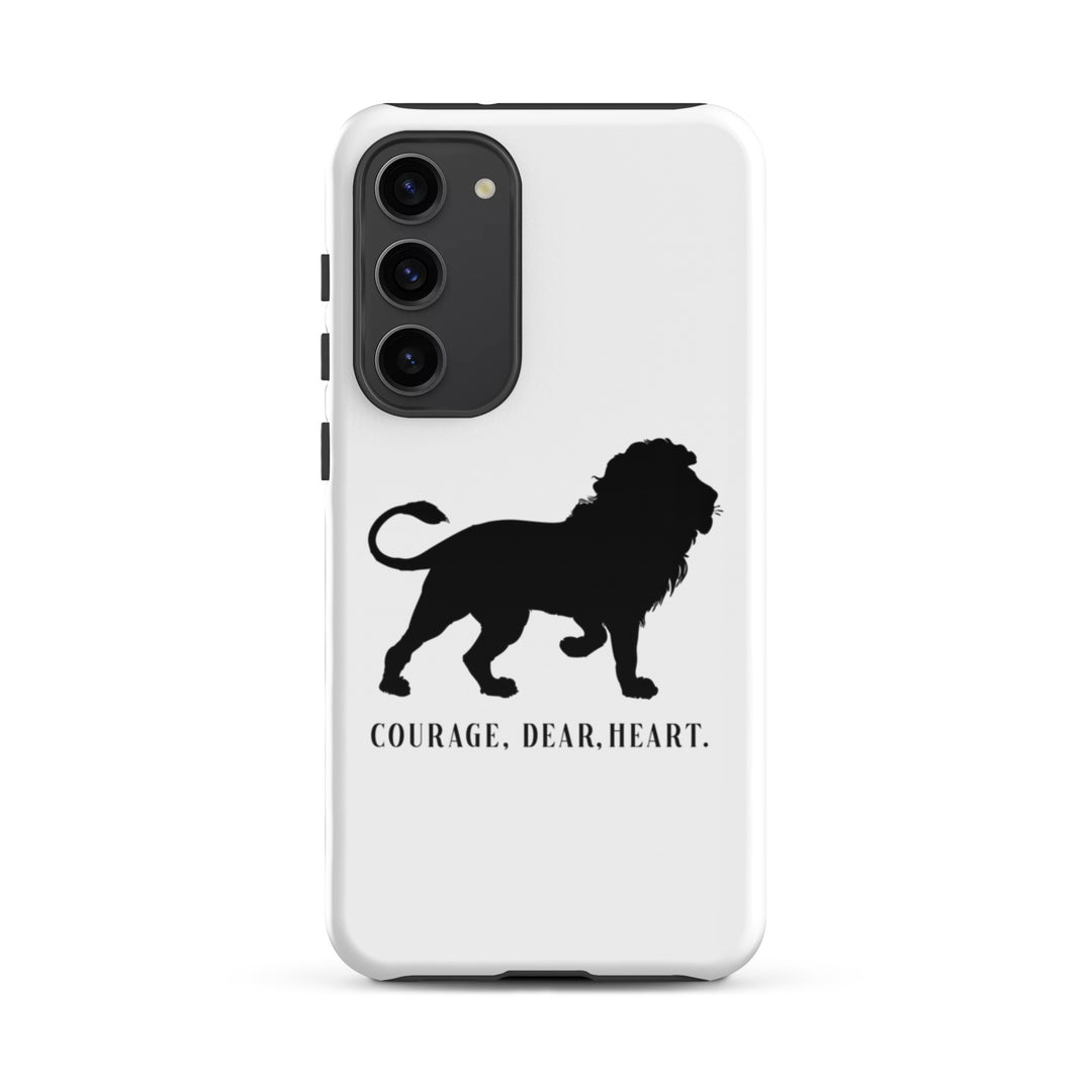 Christian Phone Case Courage Dear Heart White for Samsung® Samsung® Phone Cases Glossy Samsung Galaxy S23 Plus 