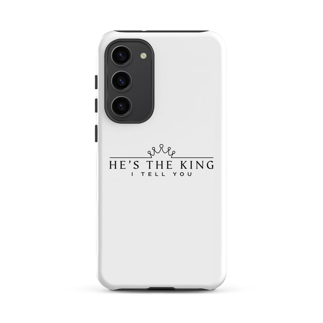 Christian Phone Case He's The King White for Samsung® Samsung® Phone Cases Glossy Samsung Galaxy S23 Plus 