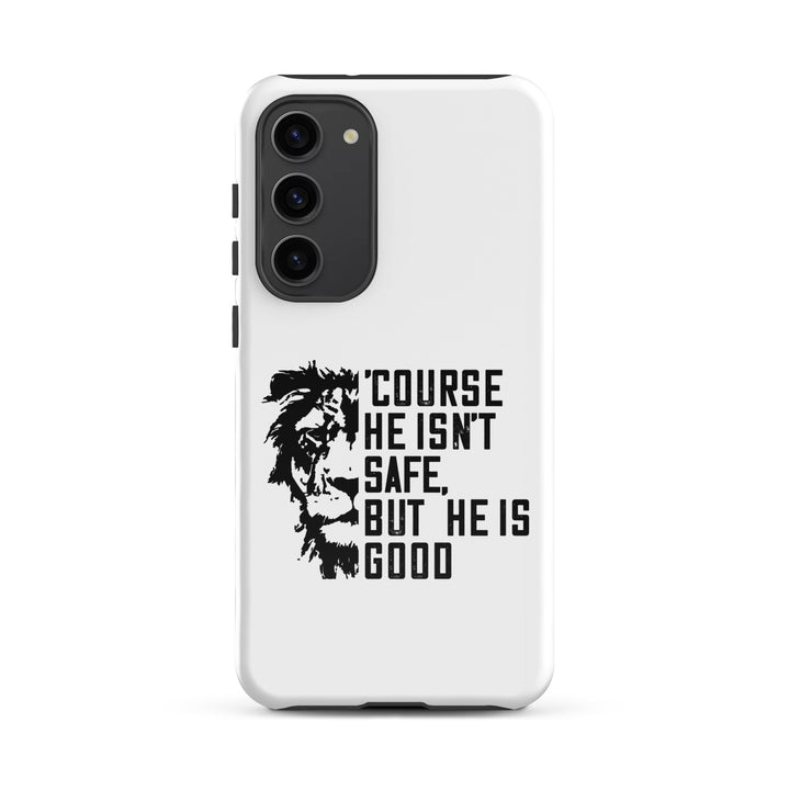 Christian Phone Case 'Course He Isn't Safe White for Samsung® Samsung® Phone Cases Glossy Samsung Galaxy S23 Plus 