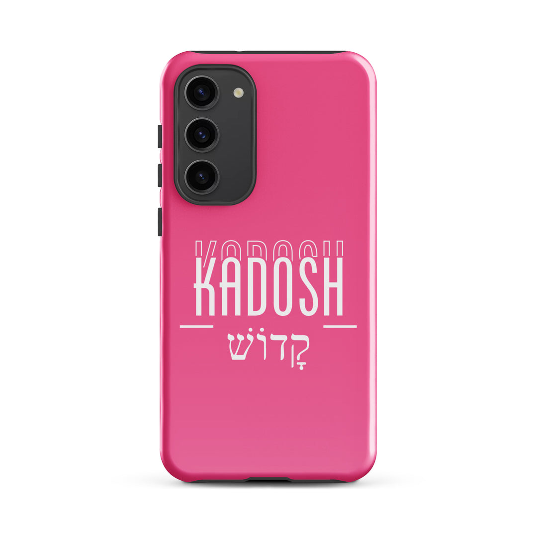 Christian Phone Case Kadosh Hebrew Pink for Samsung® Samsung® Phone Cases Glossy Samsung Galaxy S23 Plus 