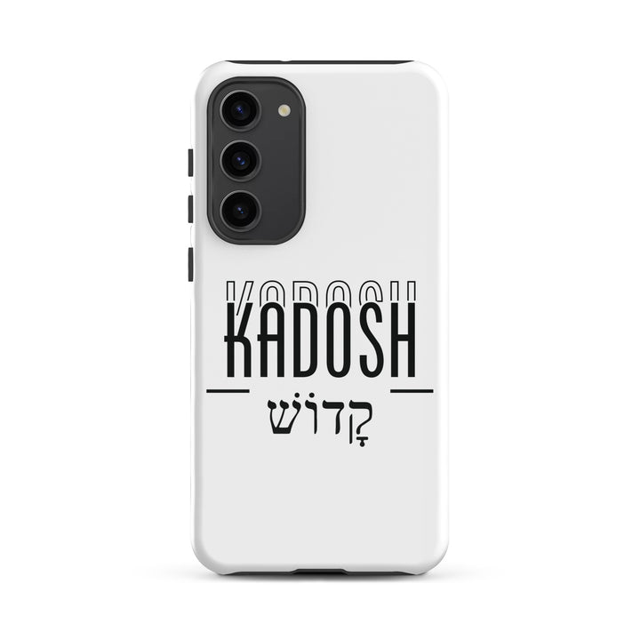 Christian Phone Case Kadosh Hebrew White for Samsung® Samsung® Phone Cases Glossy Samsung Galaxy S23 Plus 