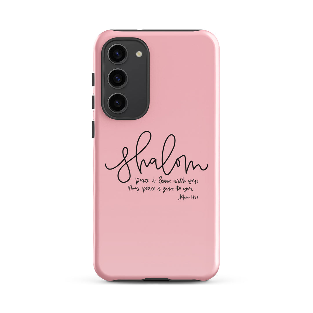 Christian Phone Case Shalom Pink for Samsung® Samsung® Phone Cases Glossy Samsung Galaxy S23 Plus 