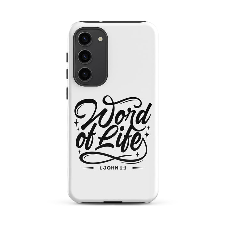 Christian Phone Case Word of Life White for Samsung® Samsung® Phone Cases Glossy Samsung Galaxy S23 Plus 