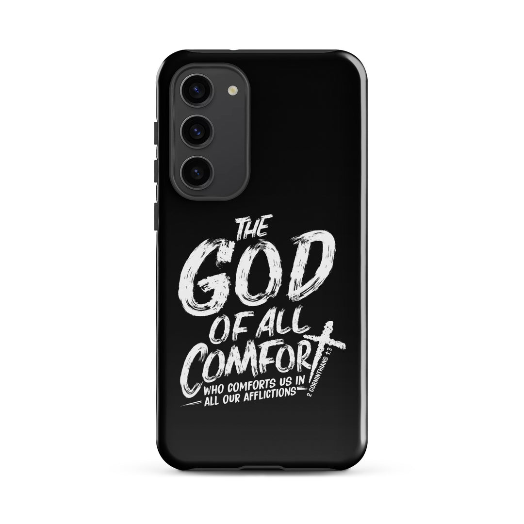 Christian Phone Case God of All Comfort Black for Samsung® Samsung® Phone Cases Glossy Samsung Galaxy S23 Plus 