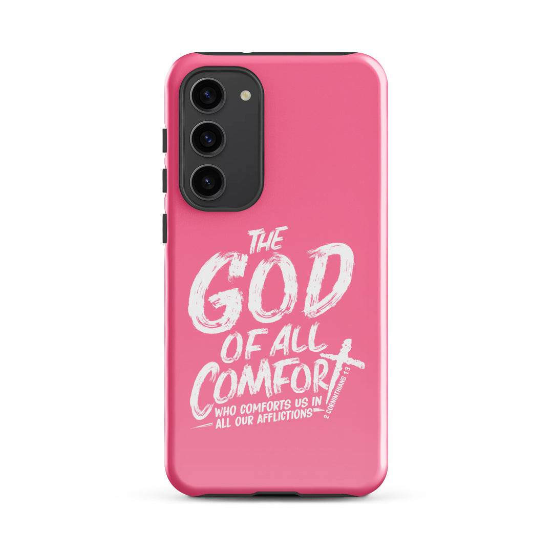 Christian Phone Case God of All Comfort Pink for Samsung® Samsung® Phone Cases Glossy Samsung Galaxy S23 Plus 