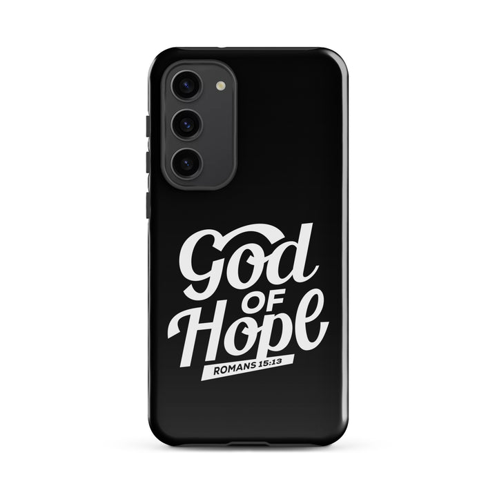 Christian Phone Case God of Hope Black for Samsung® Samsung® Phone Cases Glossy Samsung Galaxy S23 Plus 