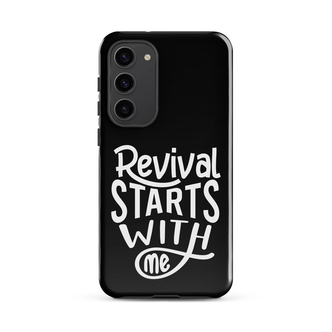 Christian Phone Case Revival Starts With Me Black for Samsung® Samsung® Phone Cases Glossy Samsung Galaxy S23 Plus 