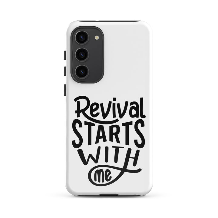 Christian Phone Case Revival Starts With Me White for Samsung® Samsung® Phone Cases Glossy Samsung Galaxy S23 Plus 