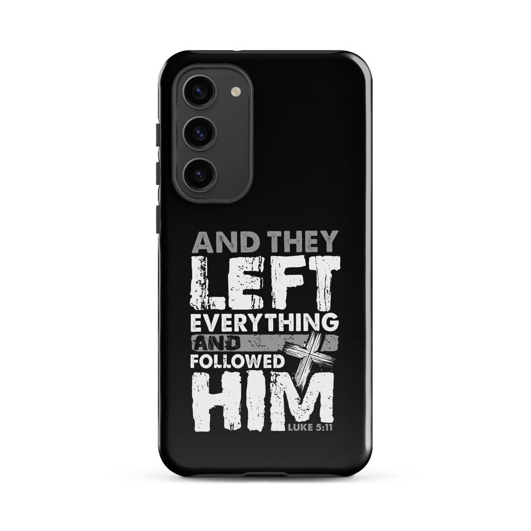 Christian Phone Case Left Everything Cross Black for Samsung® Samsung® Phone Cases Glossy Samsung Galaxy S23 Plus 