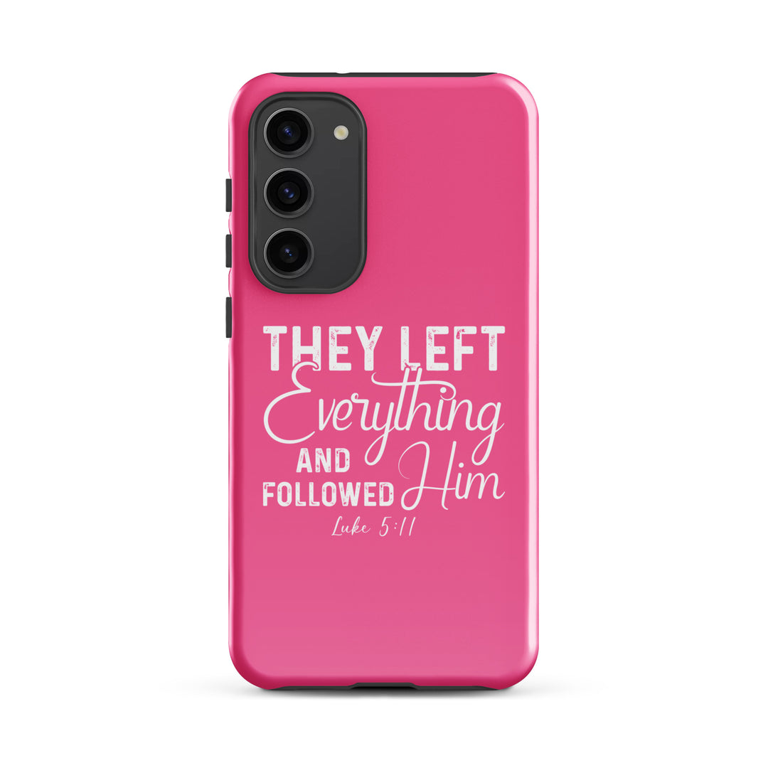 Christian Phone Case Left Everything Pink  for Samsung® Samsung® Phone Cases Glossy Samsung Galaxy S23 Plus 