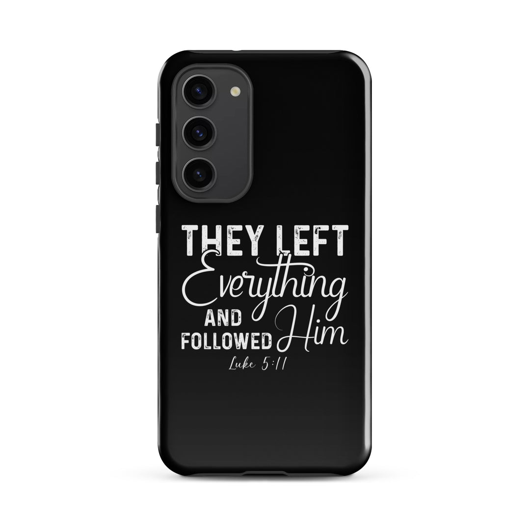 Christian Phone Case Left Everything Black for Samsung® Samsung® Phone Cases Glossy Samsung Galaxy S23 Plus 