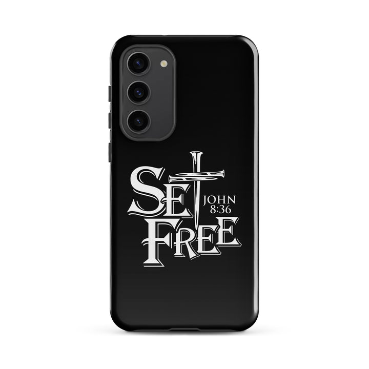 Christian Phone Case Set Free Black for Samsung® Samsung® Phone Cases Glossy Samsung Galaxy S23 Plus 