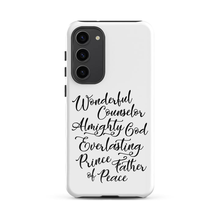 Christian Phone Case Wonderful Counselor White for Samsung® Samsung® Phone Cases Glossy Samsung Galaxy S23 Plus 