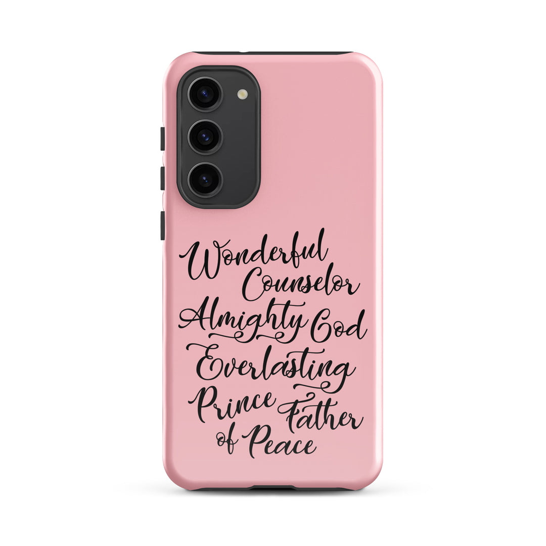 Christian Phone Case Wonderful Counselor Pink for Samsung® Samsung® Phone Cases Glossy Samsung Galaxy S23 Plus 