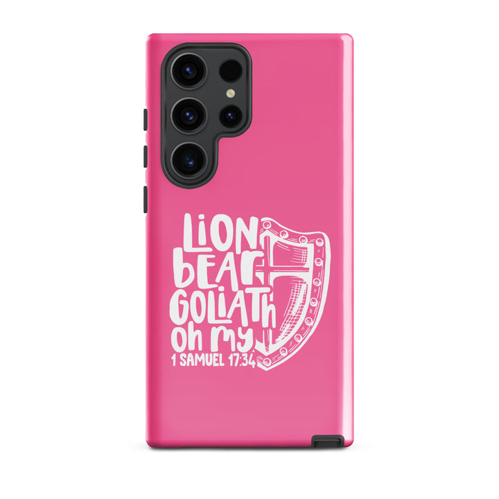 Christian Phone Case Lion Bear Goliath Oh My for Samsung® Samsung® Phone Cases Glossy Samsung Galaxy S23 Ultra 