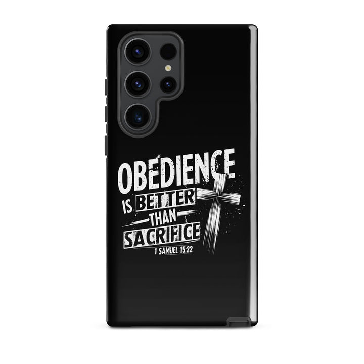 Christian Phone Case Obedience Is Better for Samsung® Samsung® Phone Cases Glossy Samsung Galaxy S23 Ultra 