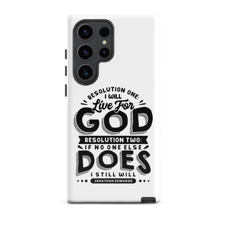 Christian Phone Case Live For God White for Samsung® Samsung® Phone Cases Glossy Samsung Galaxy S23 Ultra 