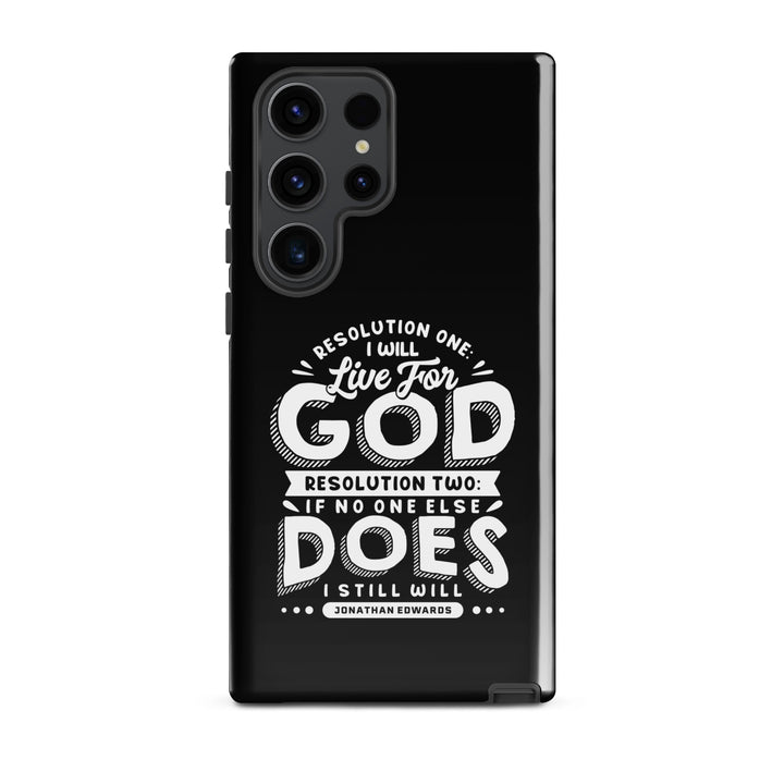 Christian Phone Case Live For God Black for Samsung® Samsung® Phone Cases Glossy Samsung Galaxy S23 Ultra 