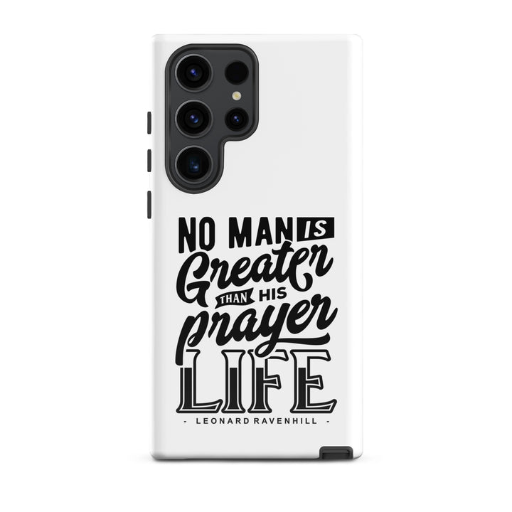 Christian Phone Case Prayer Life White for Samsung® Samsung® Phone Cases Glossy Samsung Galaxy S23 Ultra 