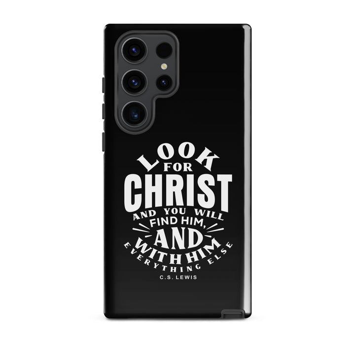 Christian Phone Case Look For Christ Black for Samsung® Samsung® Phone Cases Glossy Samsung Galaxy S23 Ultra 