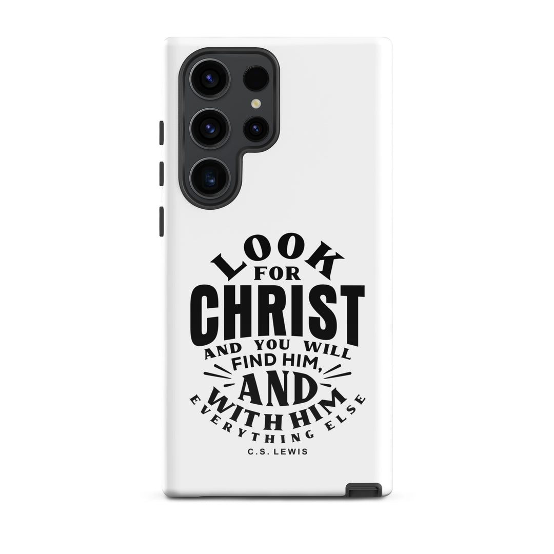 Christian Phone Case Look For Christ White for Samsung® Samsung® Phone Cases Glossy Samsung Galaxy S23 Ultra 