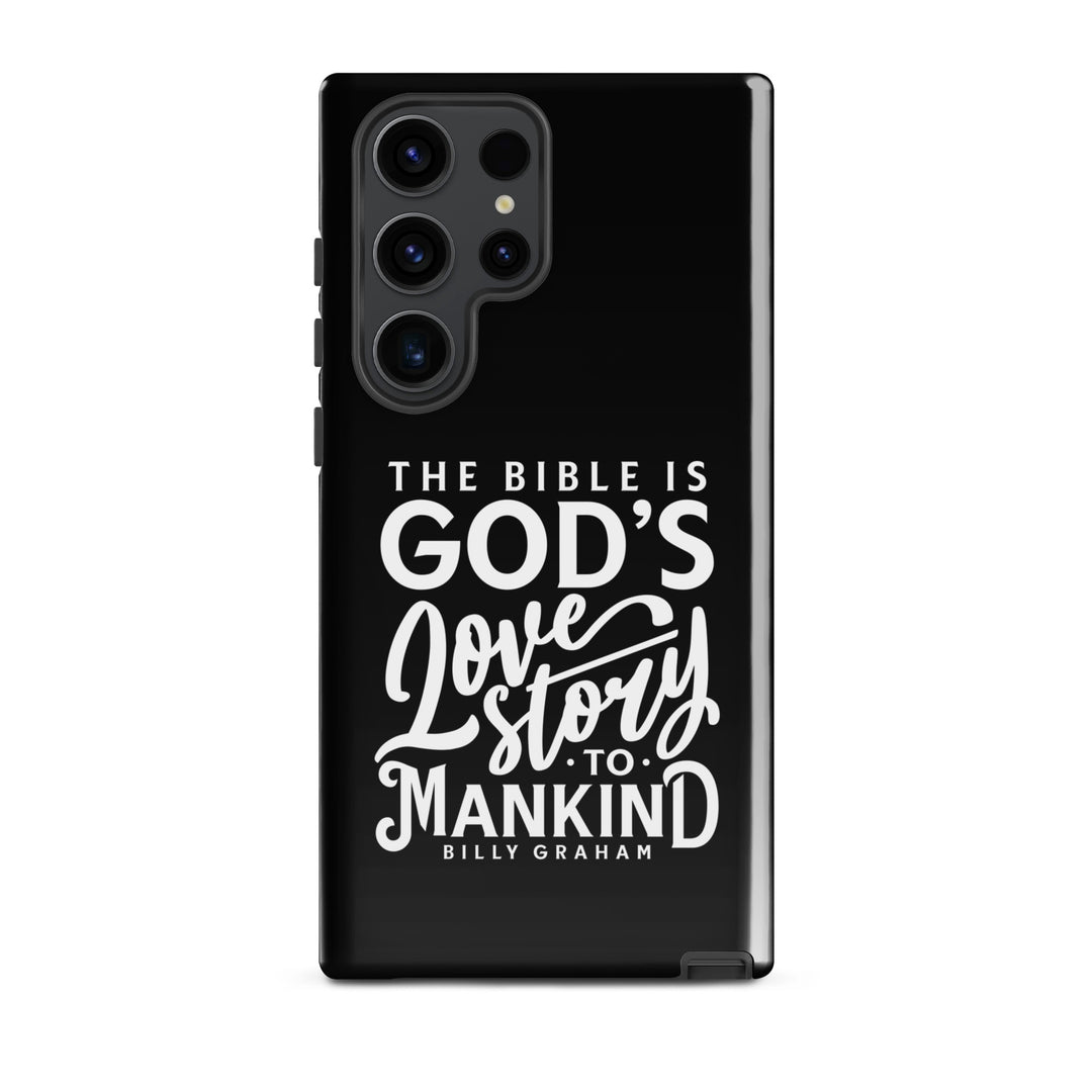 Christian Phone Case God's Love Story Black for Samsung® Samsung® Phone Cases Glossy Samsung Galaxy S23 Ultra 