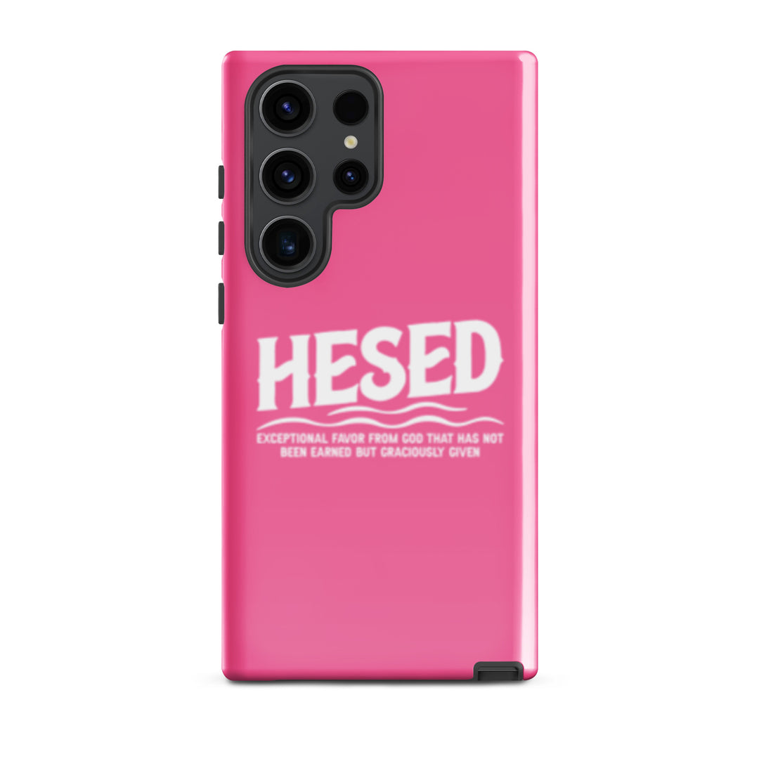 Christian Phone Case Hesed Exceptional Favor Pink for Samsung® Samsung® Phone Cases Glossy Samsung Galaxy S23 Ultra 