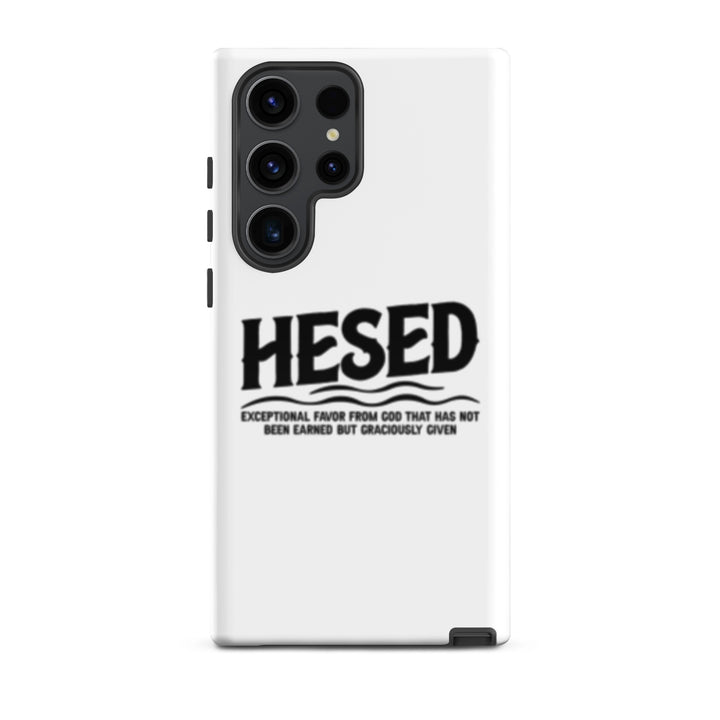 Christian Phone Case Hesed Exceptional Favor White for Samsung® Samsung® Phone Cases Glossy Samsung Galaxy S23 Ultra 