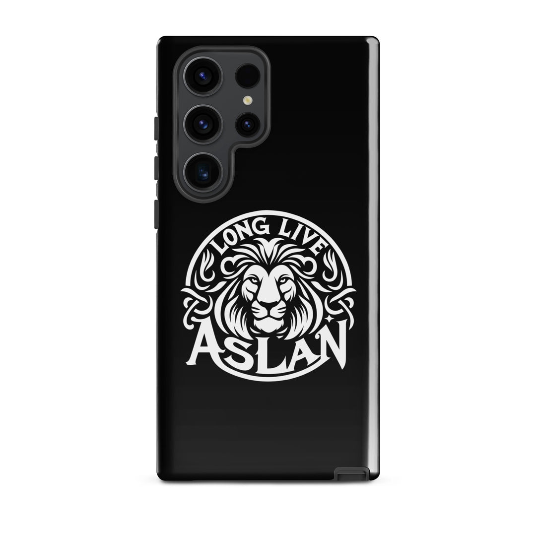 Christian Phone Case Long Live Aslan Black for Samsung® Samsung® Phone Cases Glossy Samsung Galaxy S23 Ultra 