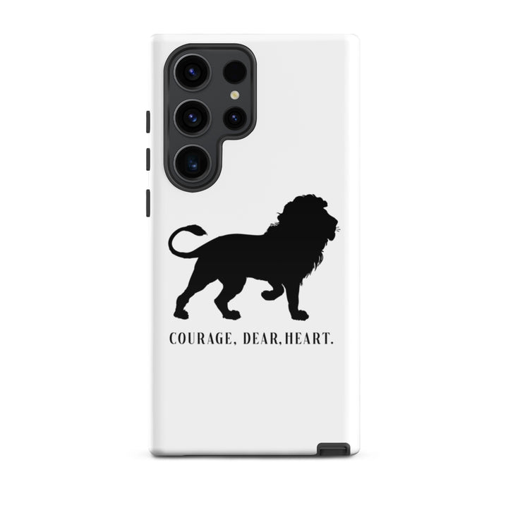 Christian Phone Case Courage Dear Heart White for Samsung® Samsung® Phone Cases Glossy Samsung Galaxy S23 Ultra 