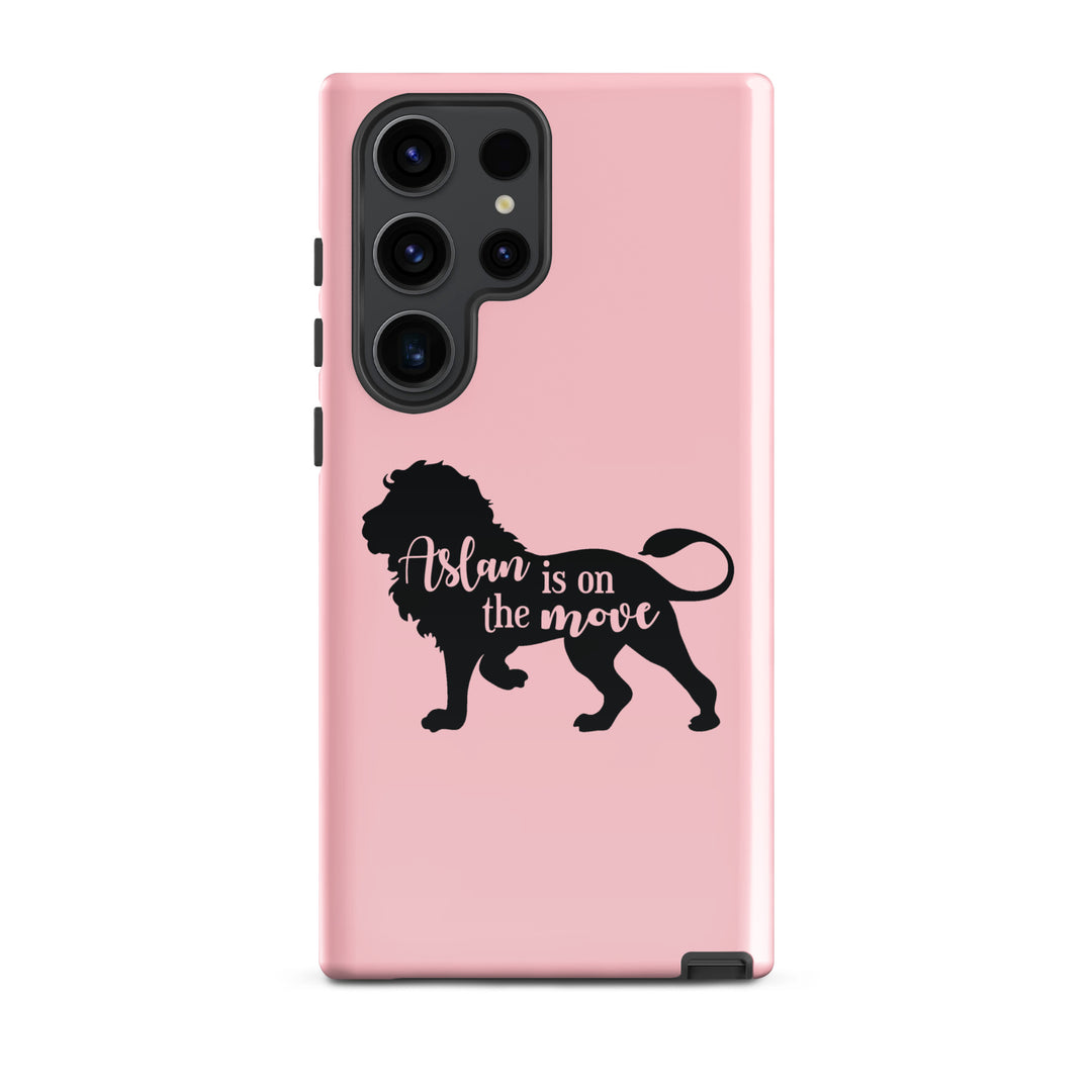 Christian Phone Case Aslan Is On The Move Pink for Samsung® Samsung® Phone Cases Glossy Samsung Galaxy S23 Ultra 