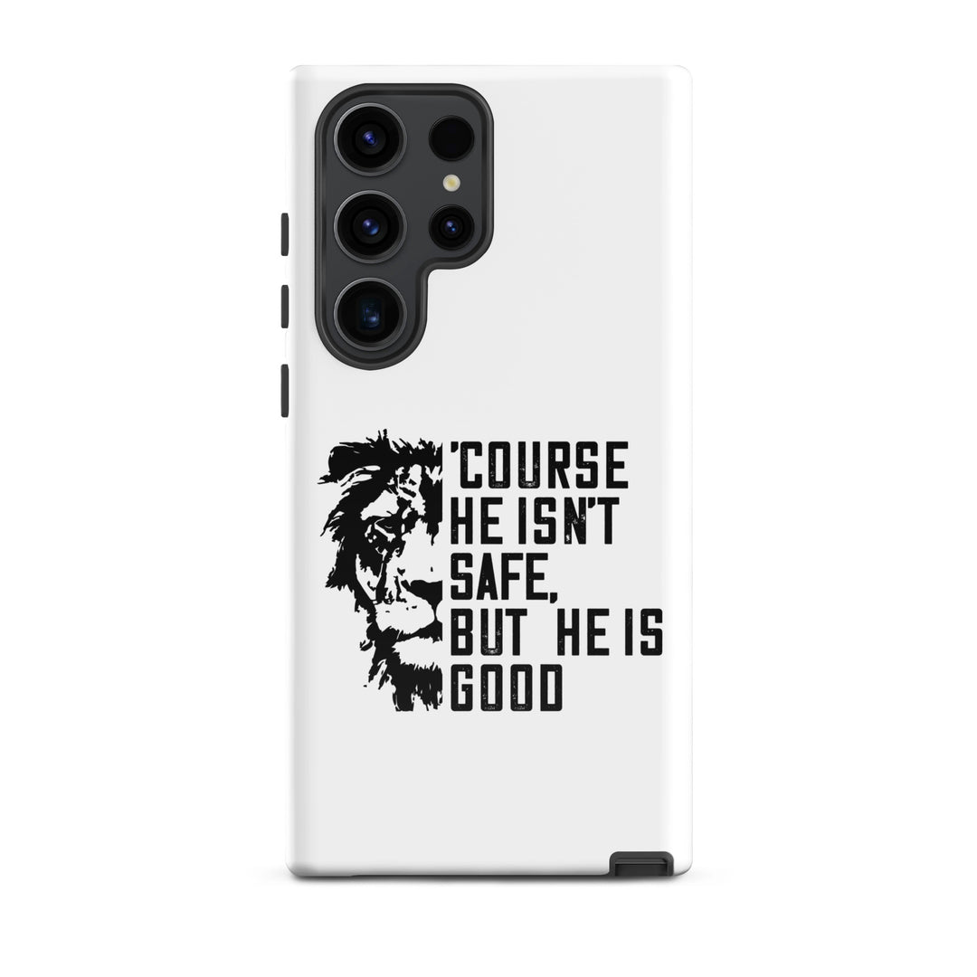 Christian Phone Case 'Course He Isn't Safe White for Samsung® Samsung® Phone Cases Glossy Samsung Galaxy S23 Ultra 