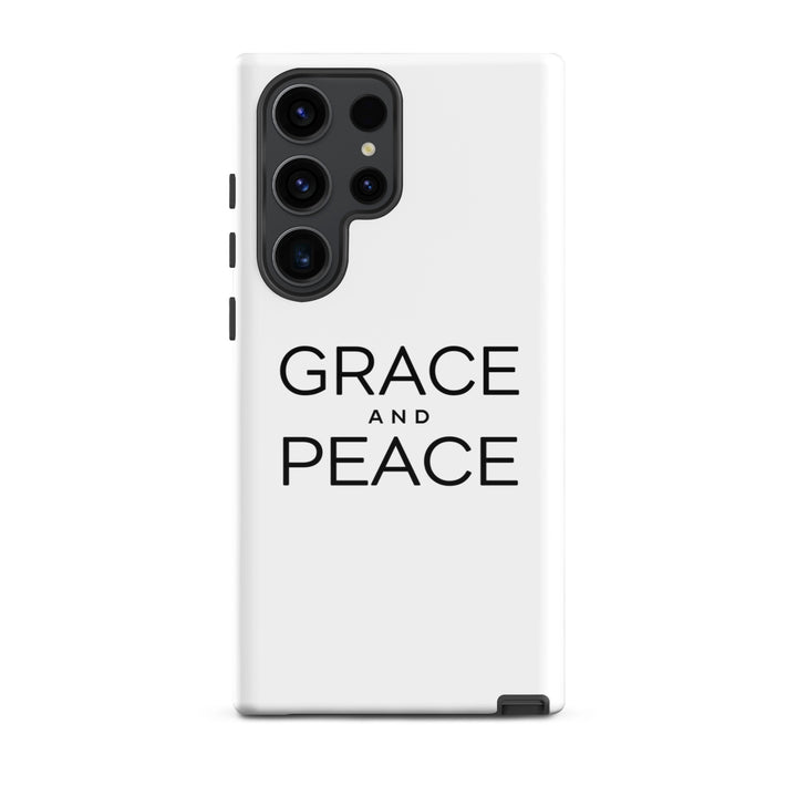 Christian Phone Case Grace and Peace White for Samsung® Samsung® Phone Cases Glossy Samsung Galaxy S23 Ultra 