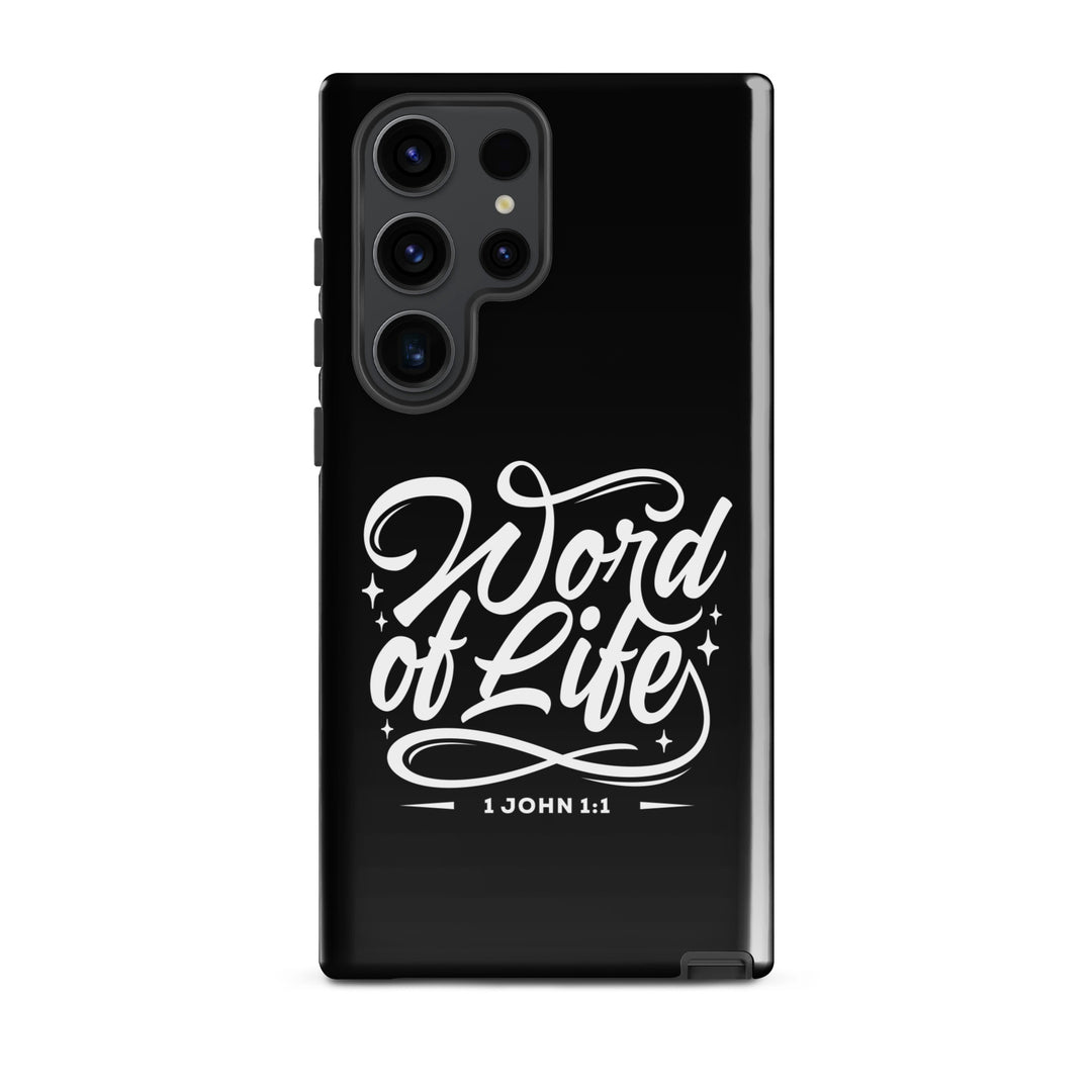 Christian Phone Case Word of Life Black for Samsung® Samsung® Phone Cases Glossy Samsung Galaxy S23 Ultra 