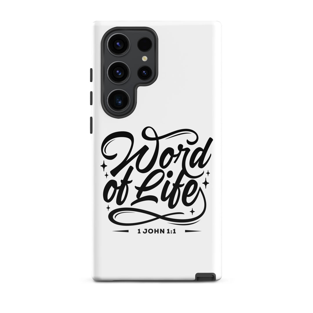 Christian Phone Case Word of Life White for Samsung® Samsung® Phone Cases Glossy Samsung Galaxy S23 Ultra 