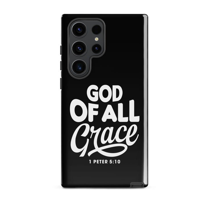 Christian Phone Case God of All Grace Black for Samsung® Samsung® Phone Cases Glossy Samsung Galaxy S23 Ultra 