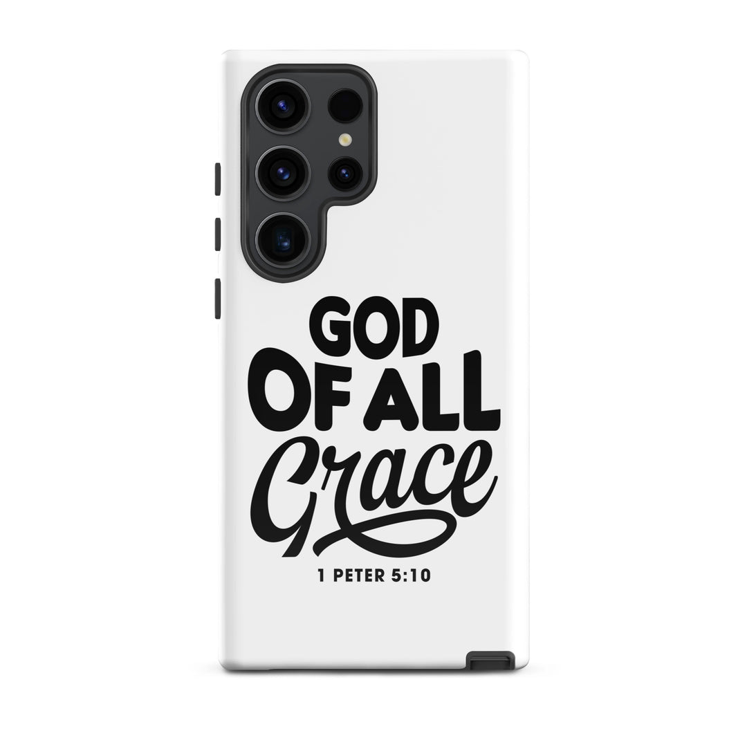 Christian Phone Case God of All Grace White for Samsung® Samsung® Phone Cases Glossy Samsung Galaxy S23 Ultra 