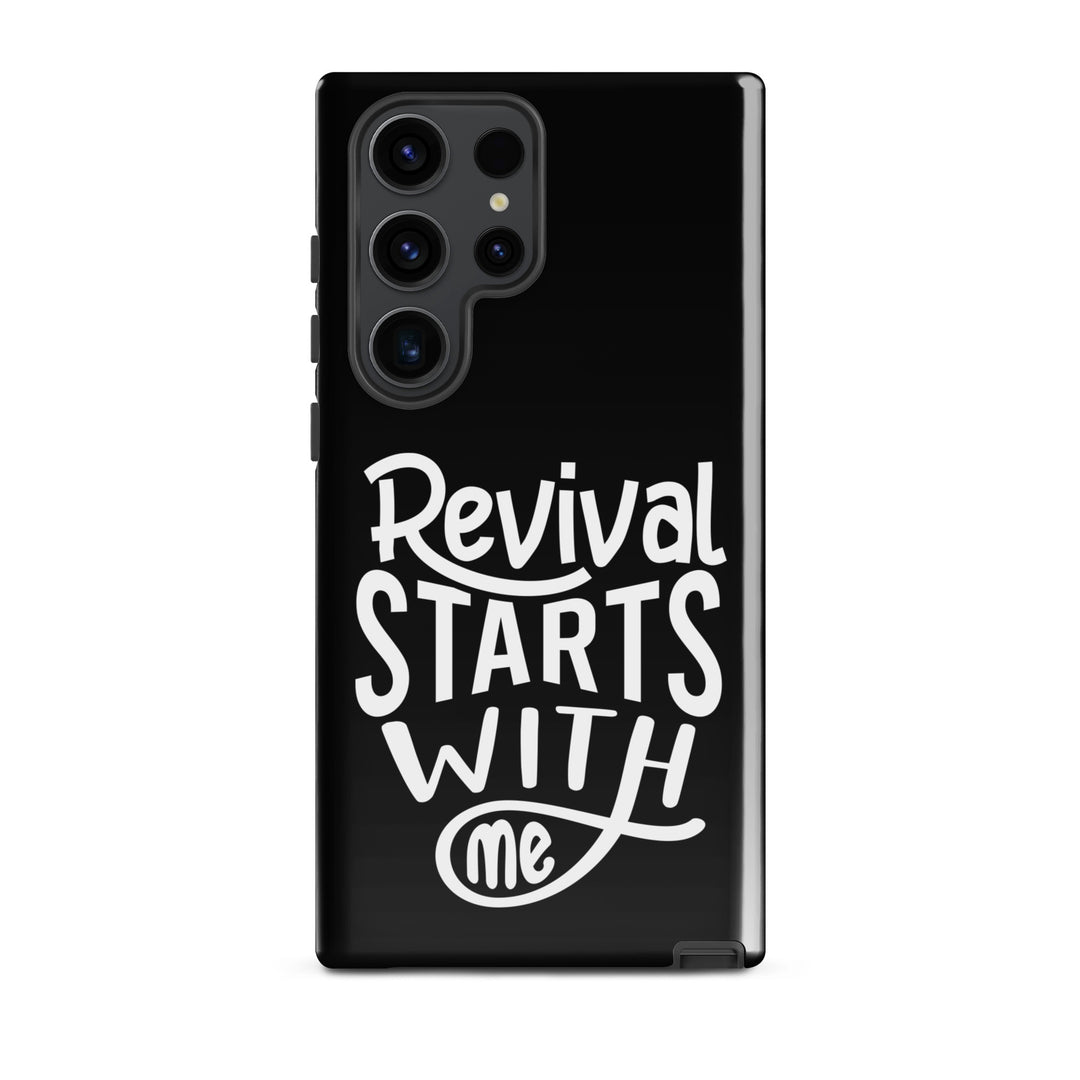 Christian Phone Case Revival Starts With Me Black for Samsung® Samsung® Phone Cases Glossy Samsung Galaxy S23 Ultra 