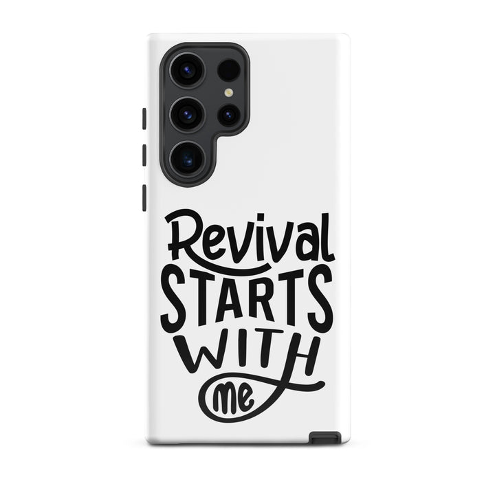 Christian Phone Case Revival Starts With Me White for Samsung® Samsung® Phone Cases Glossy Samsung Galaxy S23 Ultra 