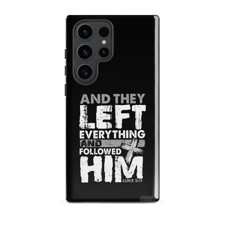 Christian Phone Case Left Everything Cross Black for Samsung® Samsung® Phone Cases Glossy Samsung Galaxy S23 Ultra 