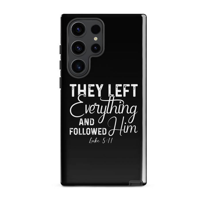 Christian Phone Case Left Everything Black for Samsung® Samsung® Phone Cases Glossy Samsung Galaxy S23 Ultra 