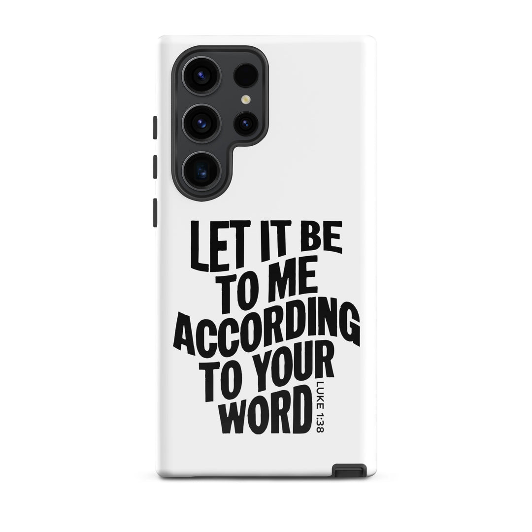 Christian Phone Case According To Your Word White for Samsung® Samsung® Phone Cases Glossy Samsung Galaxy S23 Ultra 