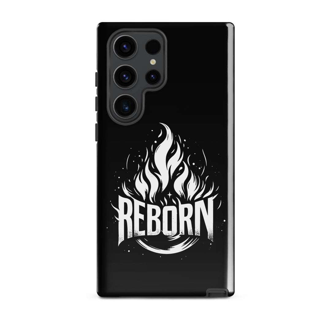 Christian Phone Case Reborn Black for Samsung® Samsung® Phone Cases Glossy Samsung Galaxy S23 Ultra 