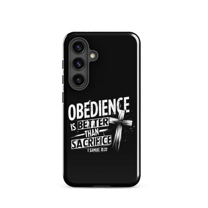 Christian Phone Case Obedience Is Better for Samsung® Samsung® Phone Cases Glossy Samsung Galaxy S24 