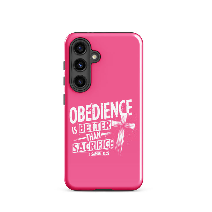 Christian Phone Case Obedience Is Better for Samsung® Samsung® Phone Cases Glossy Samsung Galaxy S24 