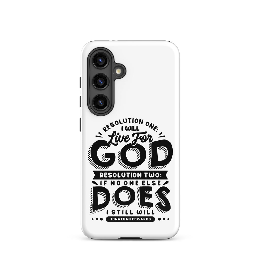 Christian Phone Case Live For God White for Samsung® Samsung® Phone Cases Glossy Samsung Galaxy S24 