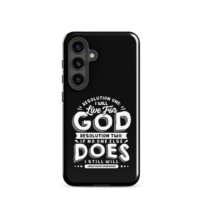 Christian Phone Case Live For God Black for Samsung® Samsung® Phone Cases Glossy Samsung Galaxy S24 