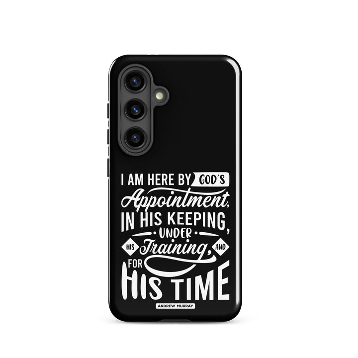 Christian Phone Case His Time Black for Samsung® Samsung® Phone Cases Glossy Samsung Galaxy S24 