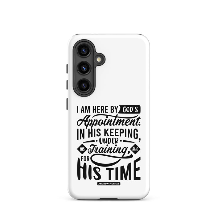 Christian Phone Case His Time White for Samsung® Samsung® Phone Cases Glossy Samsung Galaxy S24 