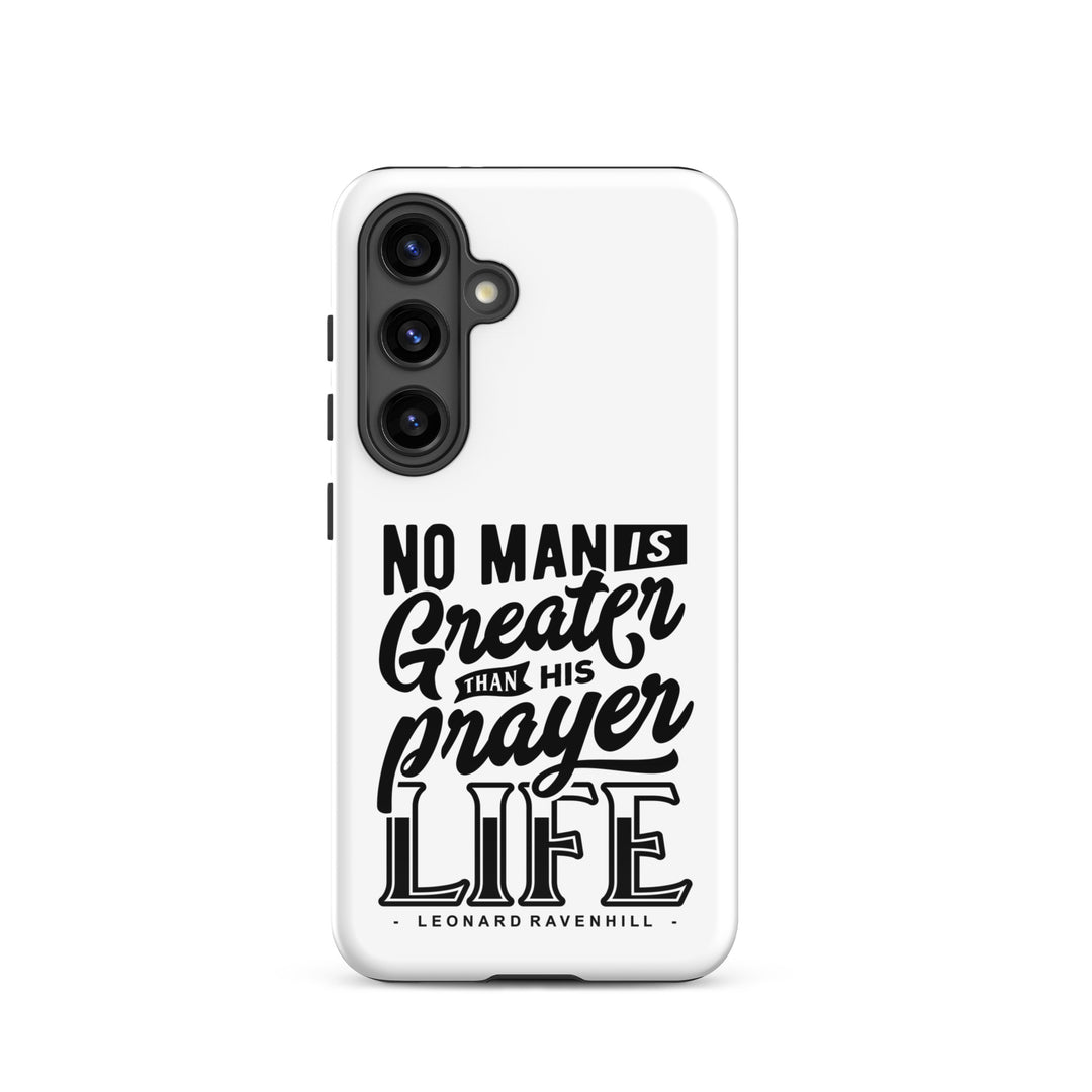 Christian Phone Case Prayer Life White for Samsung® Samsung® Phone Cases Glossy Samsung Galaxy S24 